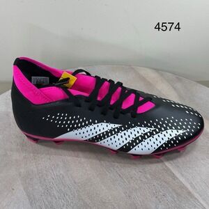 adidas Predator Accuracy.4 S FxG Cleats Mens Size 10 Black White Hot Pink GW4600